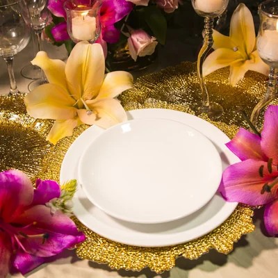 Bajo Plato Decorativo Dorado